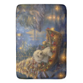 Coton de Tulear Kerstvakantie Badmat (Voorkant Verticaal)