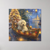 Coton de Tulear Kerstvakantie Canvas Afdruk (Voorkant)