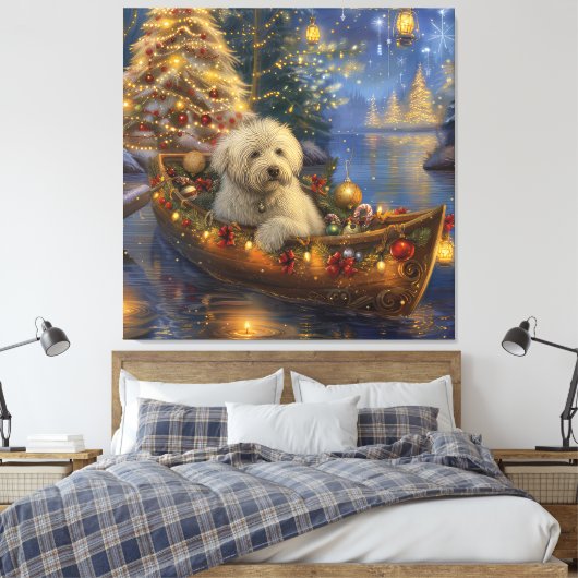 Coton de Tulear Kerstvakantie Canvas Afdruk (Insitu (Slaapkamer))