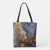 Coton de Tulear Kerstvakantie Draagtas (Achterkant)