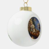 Coton de Tulear Kerstvakantie Keramische Bal Ornament (Links)