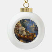 Coton de Tulear Kerstvakantie Keramische Bal Ornament (Voorkant)