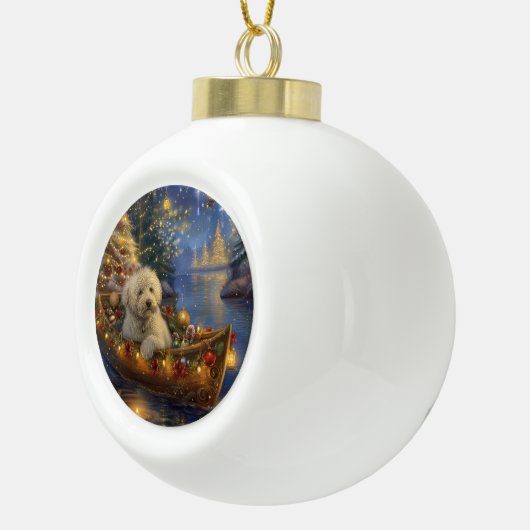 Coton de Tulear Kerstvakantie Keramische Bal Ornament (Rechts)