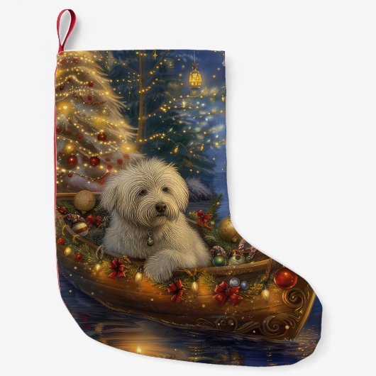 Coton de Tulear Kerstvakantie Kleine Kerstsok (Voorkant)