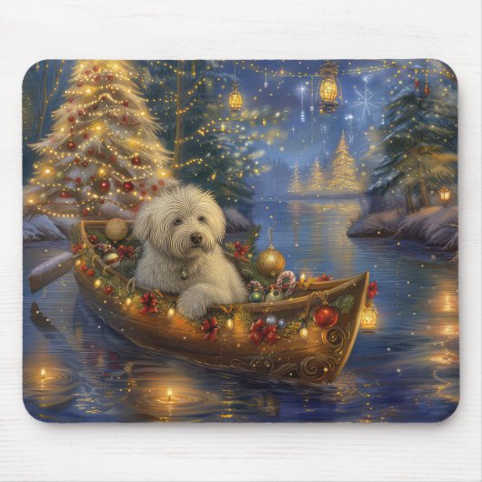 Coton de Tulear Kerstvakantie Muismat (Voorkant)