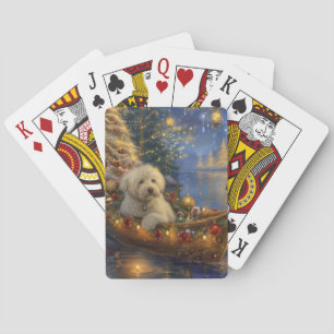 Coton de Tulear Kerstvakantie Pokerkaarten
