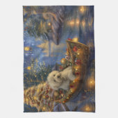 Coton de Tulear Kerstvakantie Theedoek (Verticaal)