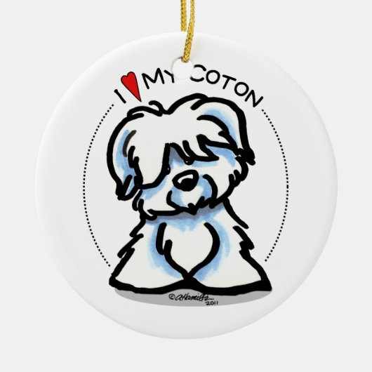 Coton de Tulear Lover Keramisch Ornament (Voorkant)
