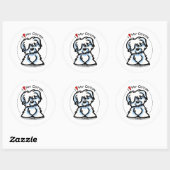 Coton de Tulear Lover Ronde Sticker (Vel)