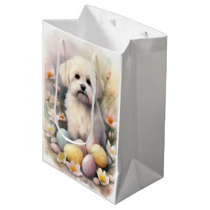 Coton De Tulear met Pasen Eieren Vakantie Medium Cadeauzakje
