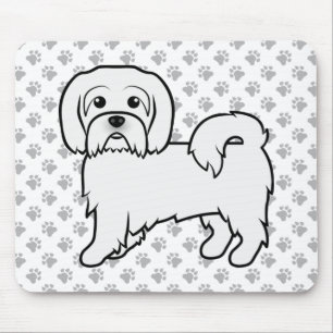 Coton de Tulear Mooie Cartoonhond Illustratie Muismat
