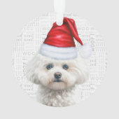 Coton de Tulear Naam Foto Vakantie Kerstmis Ornament (achterkant)