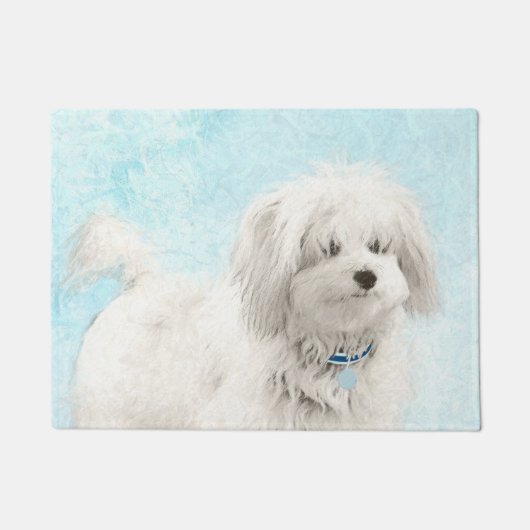 Coton de Tulear Painting - Cute Original Dog Art Deurmat (Voorkant)