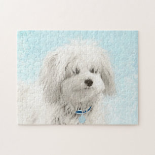Coton de Tulear Painting - Cute Original Dog Art Legpuzzel
