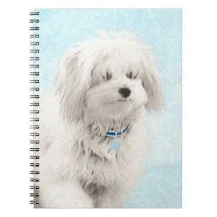 Coton de Tulear Painting - Cute Original Dog Art Notitieboek