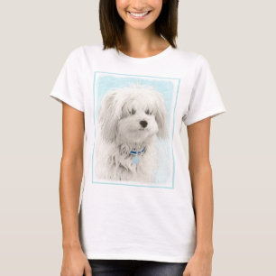 Coton de Tulear Painting - Cute Original Dog Art T-shirt
