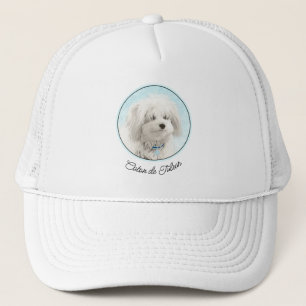 Coton de Tulear Painting - Cute Original Dog Art Trucker Pet