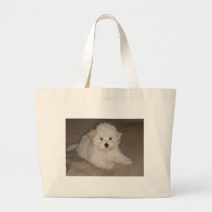 Coton_de_Tulear_puppy.png Grote Tote Bag