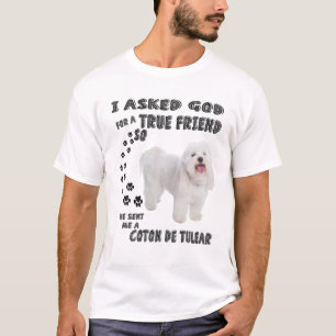 Coton De Tulear Quote mam Pap Costume, Cute White T-shirt