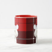 Coton de Tulear Rouge Vacances Plaid Christmas Mug (Centre)