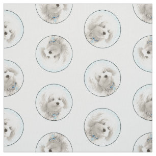 Coton de Tulear Schilderij Schattigee Originele Pe Stof