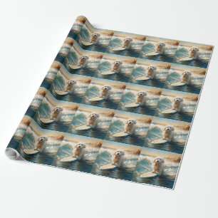 Coton De Tulear Strand Surfen Schilderen Cadeaupapier