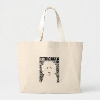 Coton de Tulear Word Cloud Grote Tote Bag