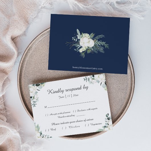 Coton d'Eucalyptus | Carte RSVP de mariage moderne