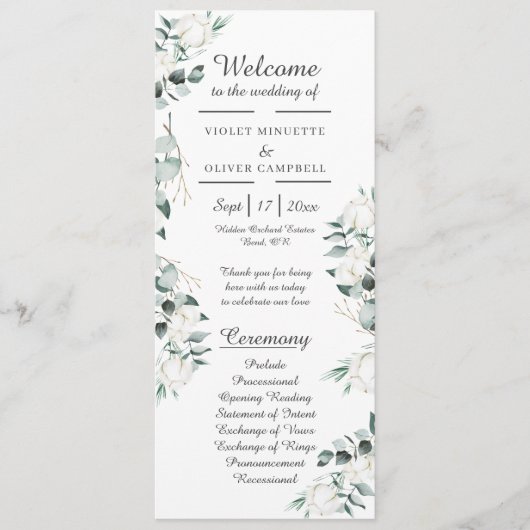 Coton d'Eucalyptus | White Modern Flat Programme (Devant)