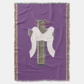 Coton Jeu de couverture violet Arrière - plan (devant Vertical)