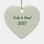 "Coton" Look 2e anniversaire Mariage ornement (Dos)