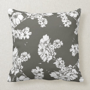Coton moderne gris de jet de sofa de coussin de