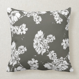 Coton moderne gris de jet de sofa de coussin de