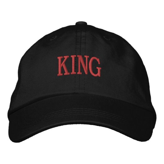 Coton noir couleur King imprimé Casquette texte (Devant)