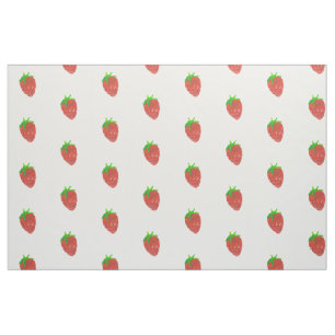 Coton peigné par tissu d'impression de fraise (56