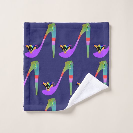 Coton poli à talons hauts (Gant de toilette)