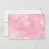 Coton rose bonbon d'aquarelle mariage RSVP (Dos)