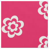 Coton Rouge Composé Avec Tissu Fleur Blanc (Fermer)