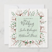 Coton rustique Sud et Faire-part de mariage bois (Devant)