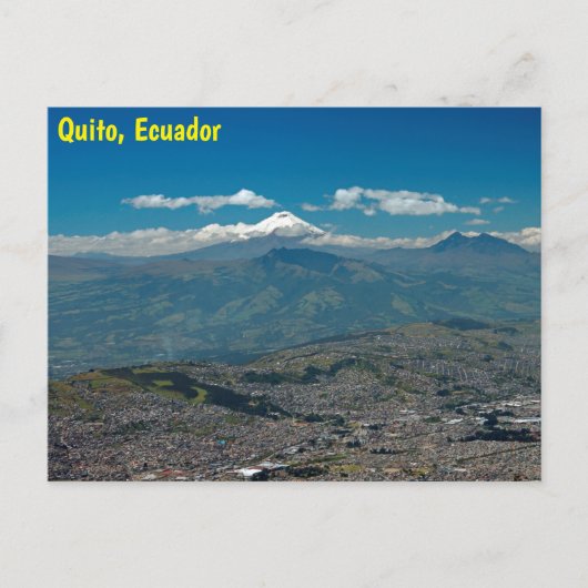 Cotopaxi en Quito Briefkaart (Voorkant)