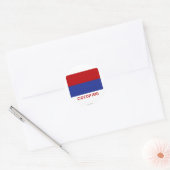 Cotopaxi vlag met naam ronde sticker (Envelop)
