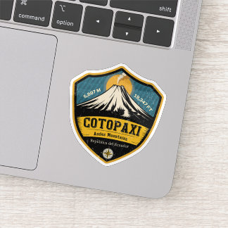 Cotopaxi Vulkaan Ecuador Nationaal Park Badge Sticker