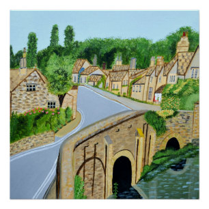 Cotswold-dorp Engeland Poster Perfect Poster