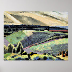 Cotswold Hills, tableau de surréalisme de Paul Nas