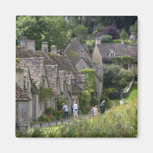 Cotswold stenen cottages in het dorp van magneet