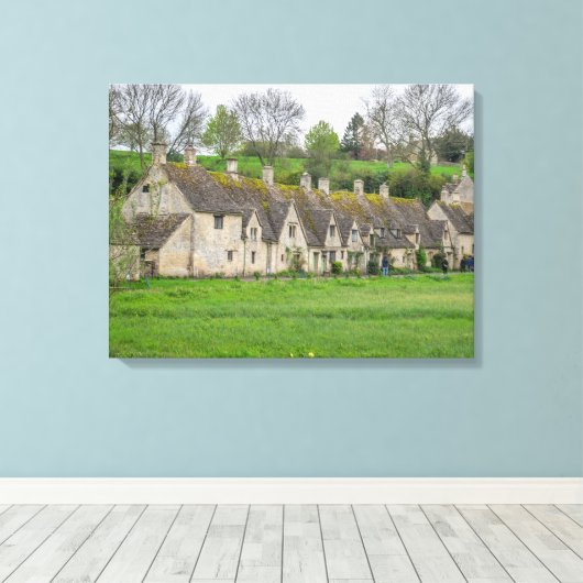 Cotswolds Bibury Arlington Row uitzicht canvas pri (Insitu (Houten vloer))