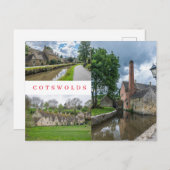 Cotswolds Bibury en Lower Slaughter ansichtkaart Briefkaart (Voorkant / Achterkant)