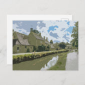 Cotswolds dorp uitzicht briefkaart (Voorkant / Achterkant)