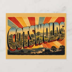 Cotswolds Engeland Vintage Reis Kunst Briefkaart