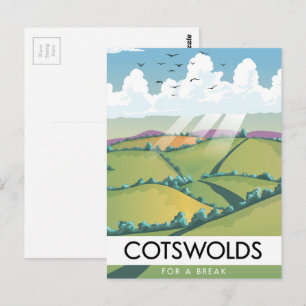 Cotswolds voor een pauze. briefkaart